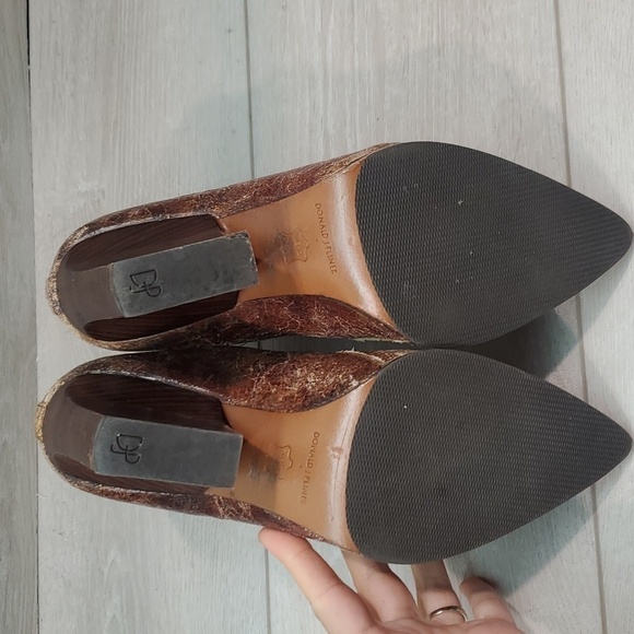 Donald J Pliner Womens Vale Ankle Distressed Leather Heels Boots shoes sz 7M - Picture 10 of 13